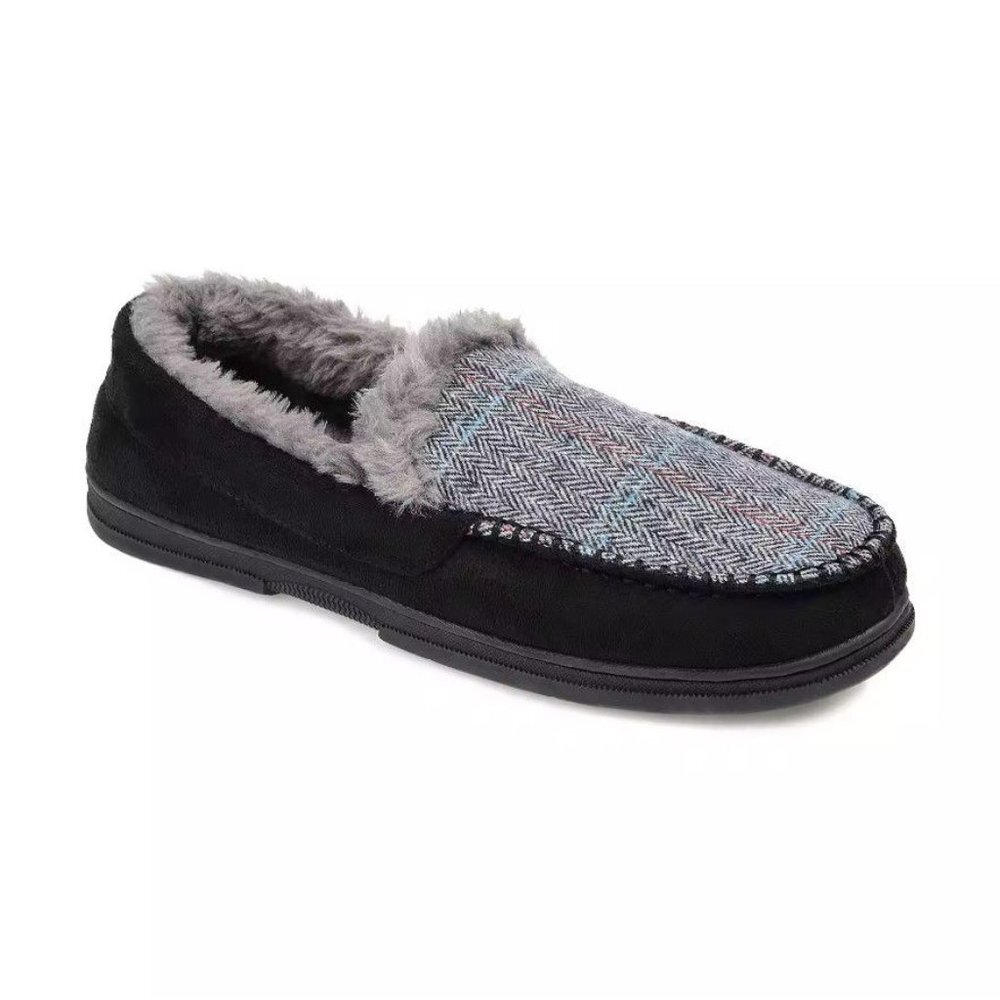 Vance Co Winston Mens Moccasin Slippers Black‎ Size XXL (13)